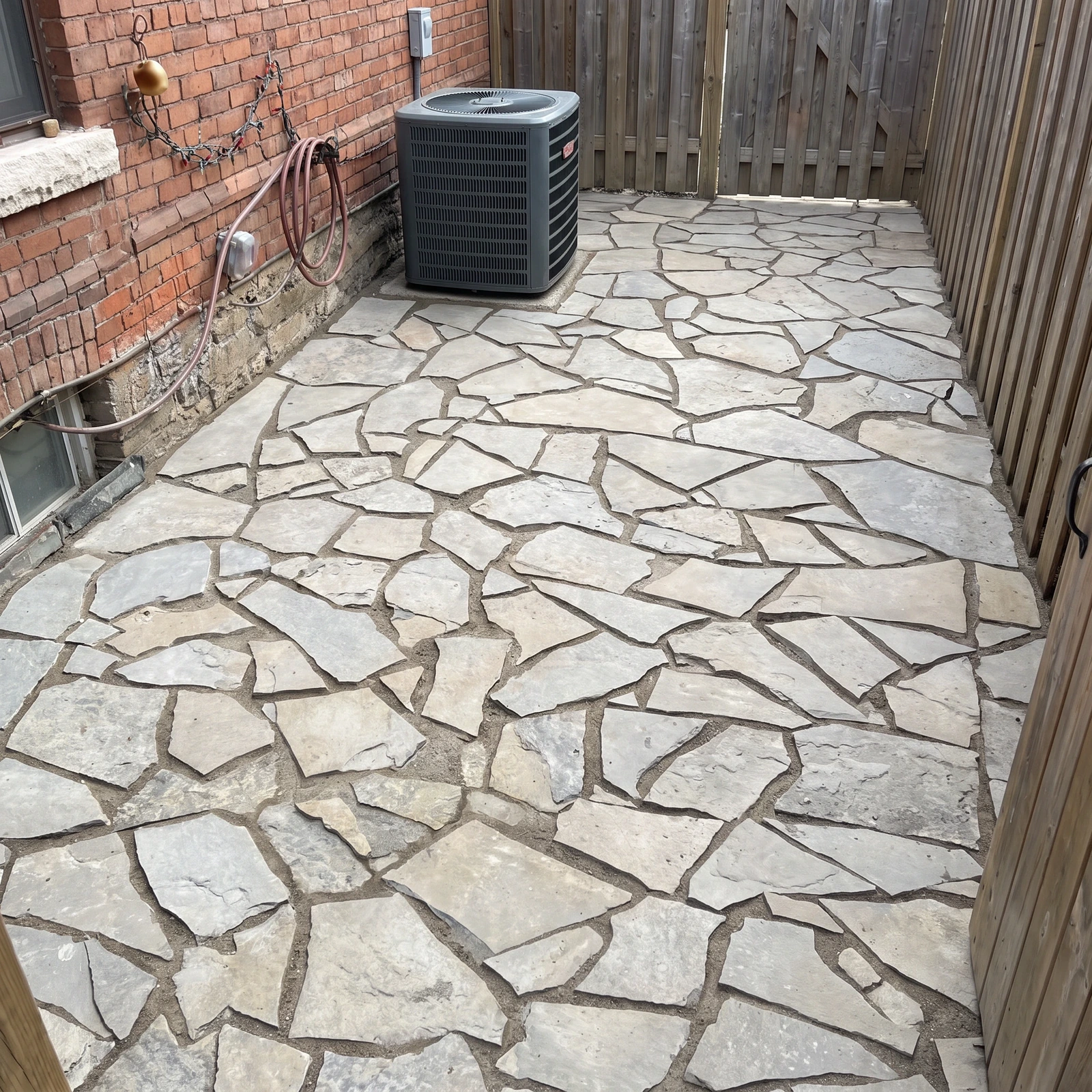 Natural stone patio