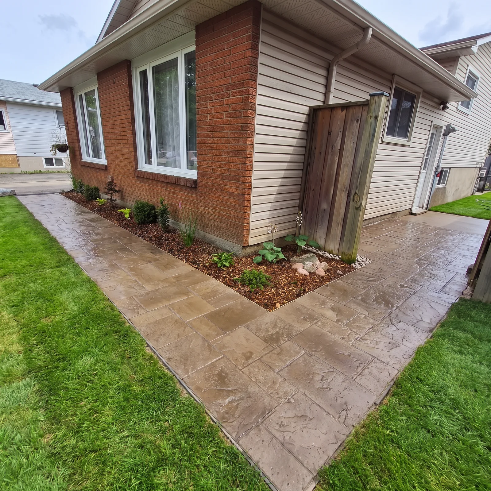 Stamped walkway