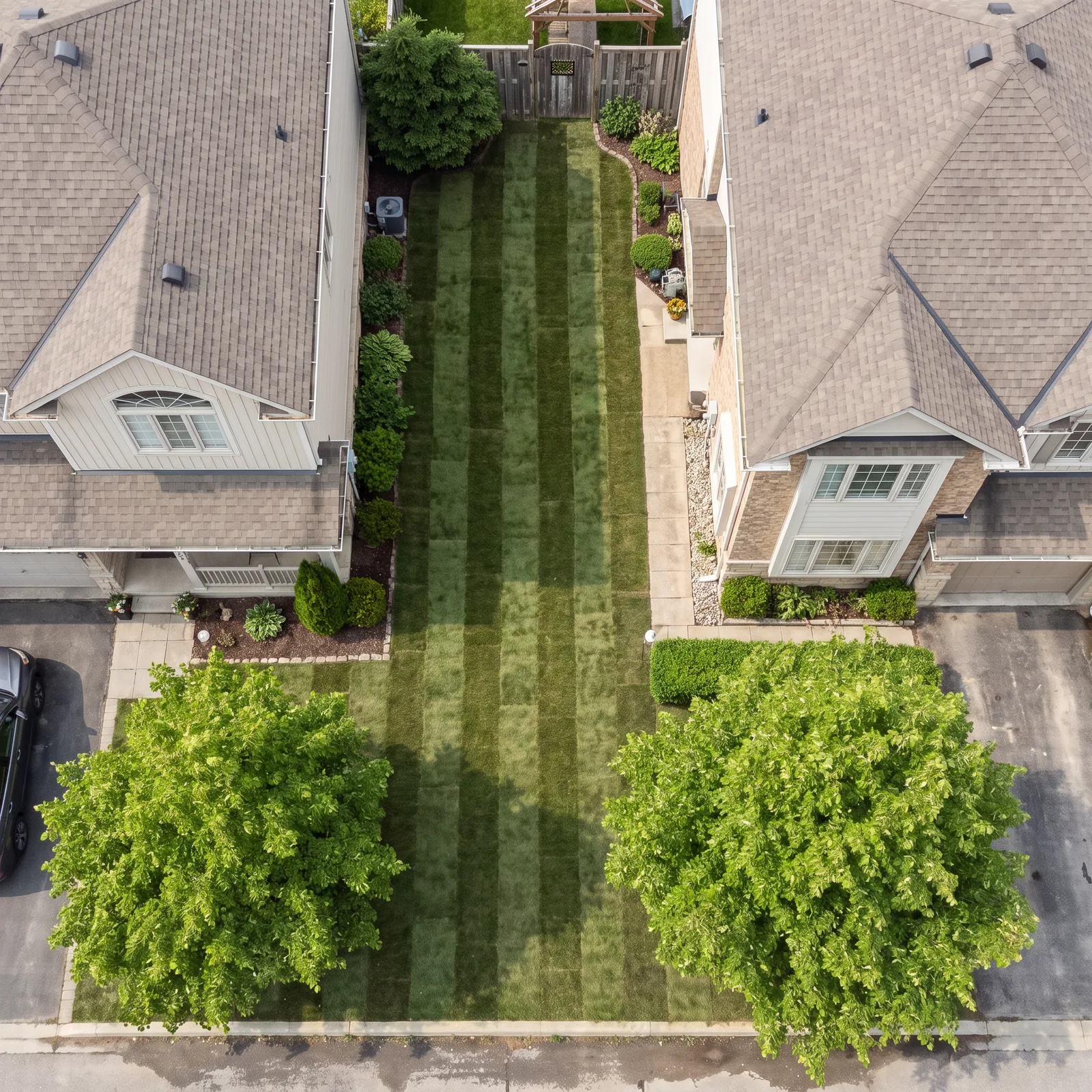 Striped lawn