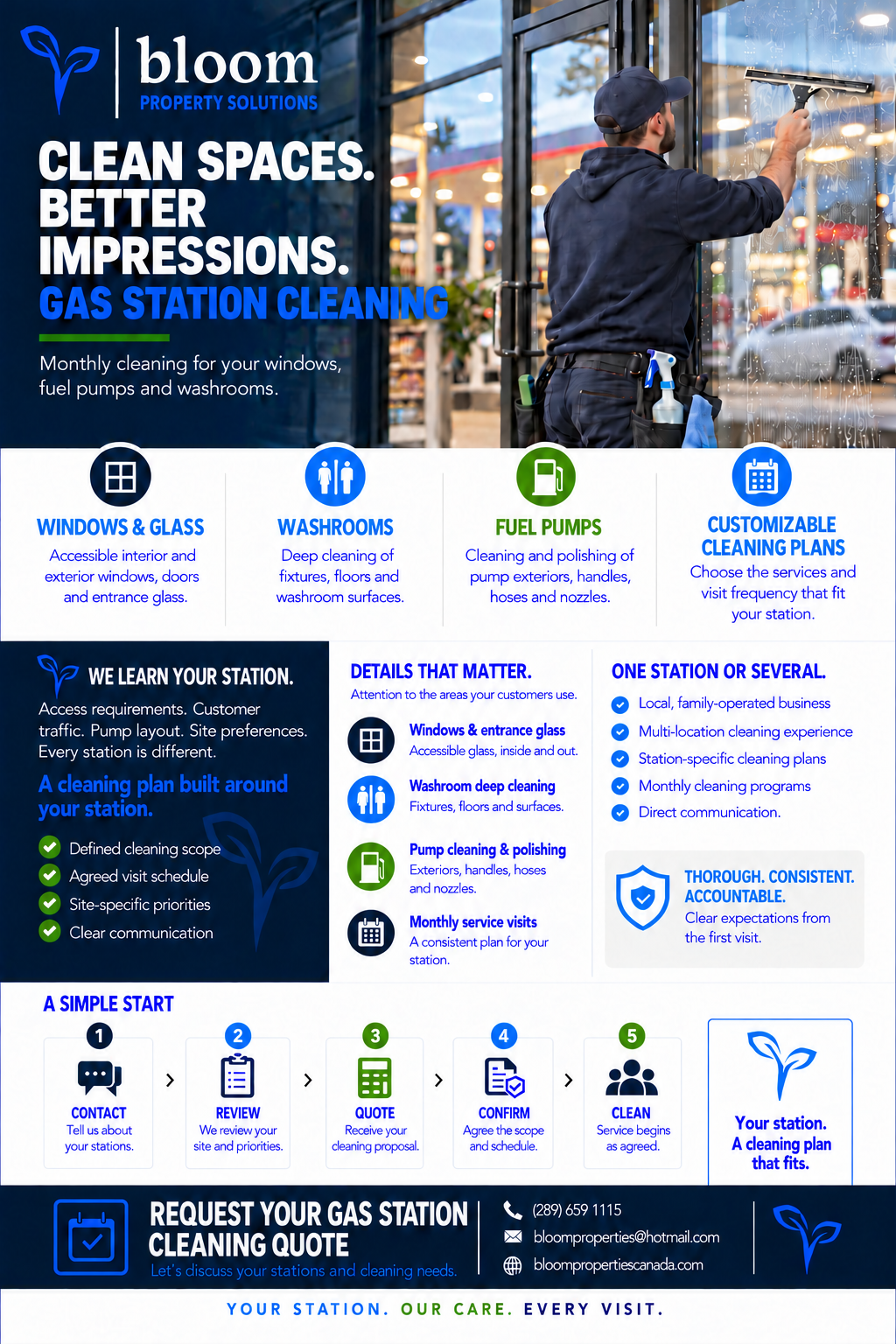 Bloom Commercial Cleaning brochure