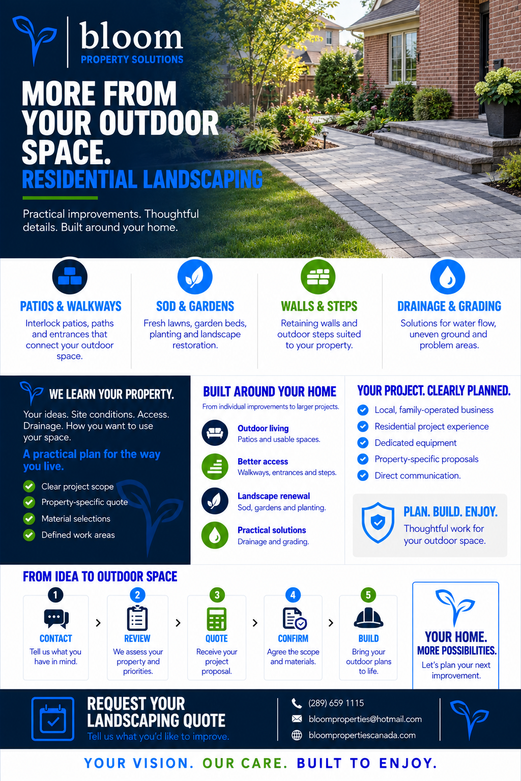 Bloom Residential Landscaping brochure