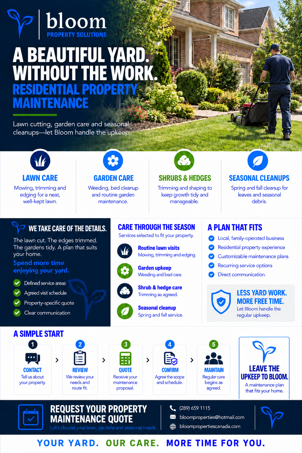 Bloom Residential Property Maintenance brochure